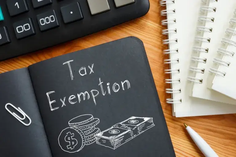 Business Tax Exemptions on chalkboard